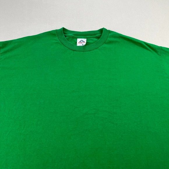 Vintage Green T-Shirt Adult XL Blank Custom Basic Crewneck Casual Cotton Mens - Picture 2 of 8